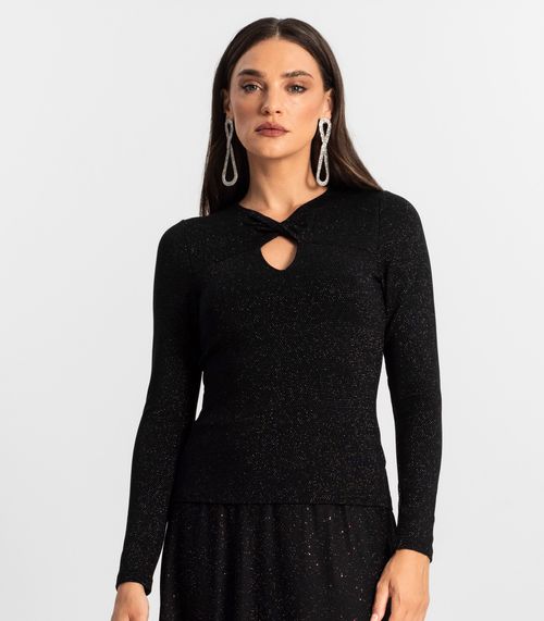 Blusa Feminina Manga Longa Endless Preto