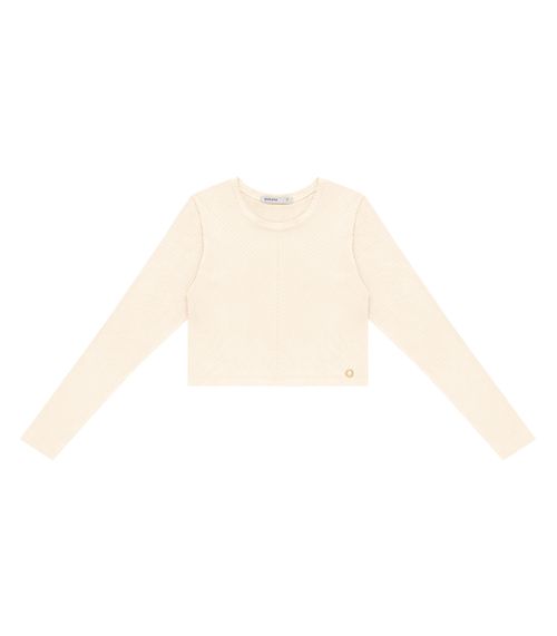 Blusa Feminina Manga Longa Endless Bege