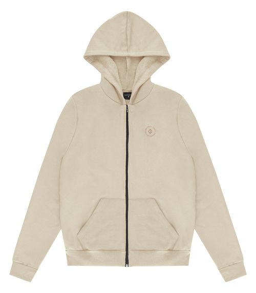 Jaqueta Masculina Moletom Com Capuz Diametro Bege
