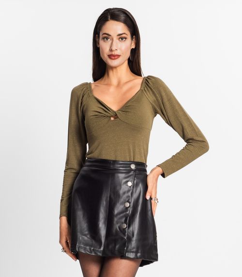 Blusa Manga Longa Feminina Em Molecotton Endless Verde