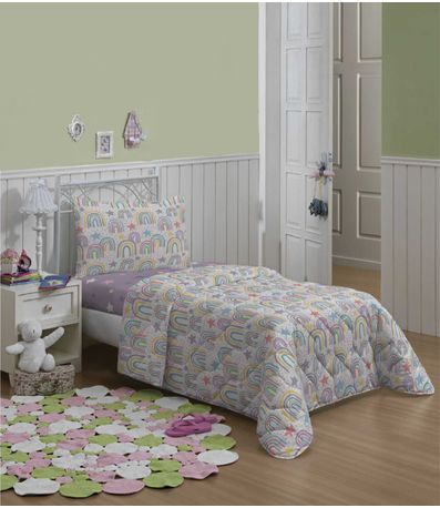 Jogo de Cama Infantil 2 Peças Estampado Lepper Roxo