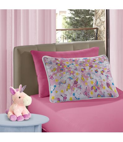 Jogo de Cama Solteiro Aqua Fun Vivaldi Rosa