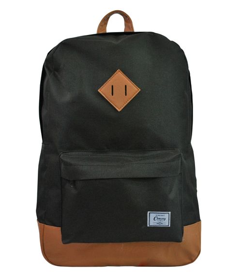 Mochila Escolar Com Bolso Frontal Yins Preto