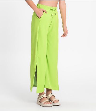 Calça Juvenil Feminina Em Crepe Light Minty Verde