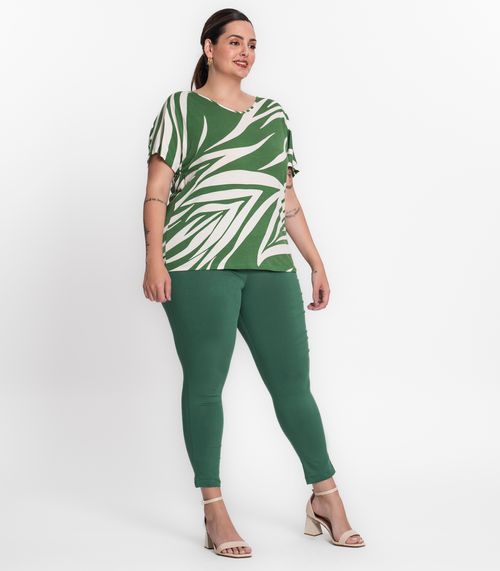Legging Feminina Plus Size Bengaline Secret Glam Verde
