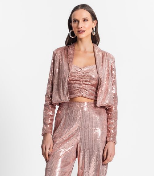Blazer Feminino Em Paetê Endless Unica
