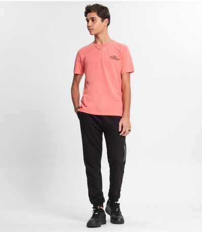 Calça Juvenil Menino Em Moletom Minty Preto