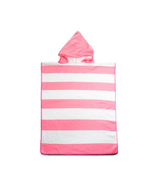 Poncho Infantil Atoalhado Camesa Rosa