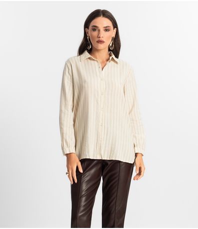 Camisa Feminina Manga Longa Endless Bege