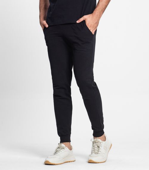 Calça Moletom Masculina Slim Com Punho CDKA Preto