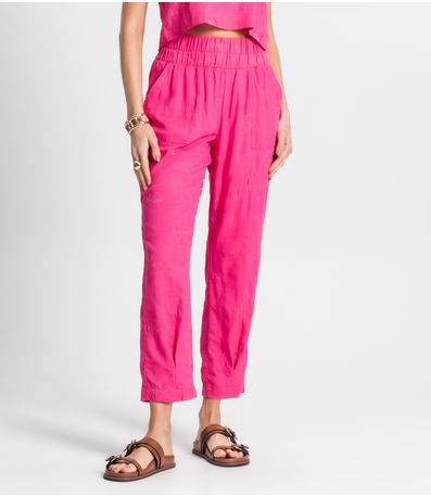 Calça De Linho Feminina Endless Rosa