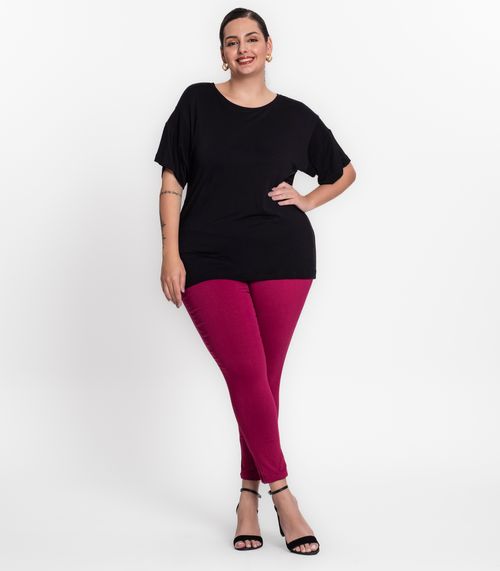 Legging Feminina Plus Size Bengaline Secret Glam Rosa