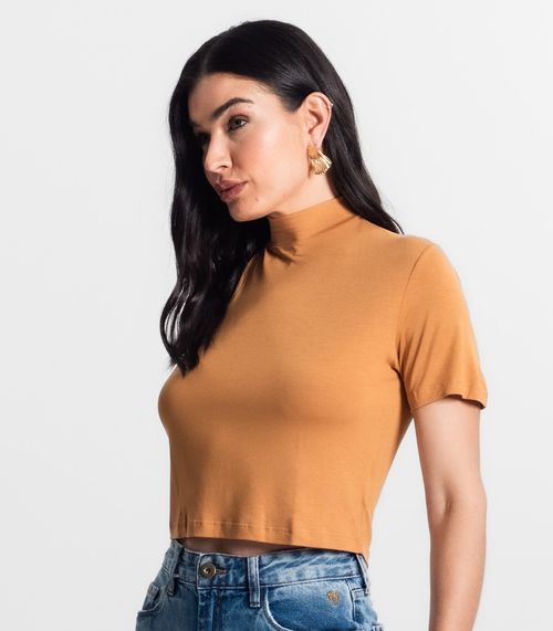 Blusa Feminina Gola Alta Select Laranja