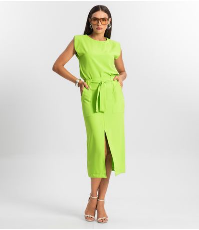 Saia Feminina Midi Endless Verde