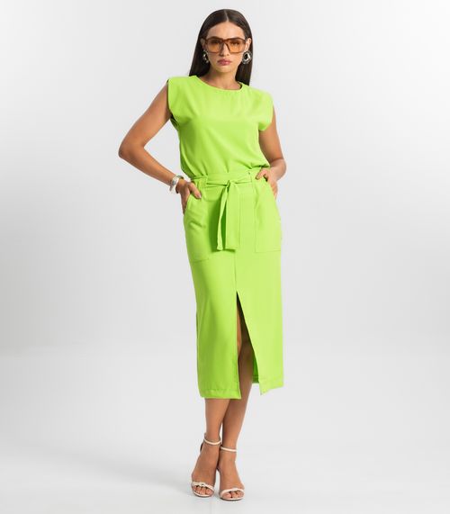 Saia Feminina Midi Endless Verde