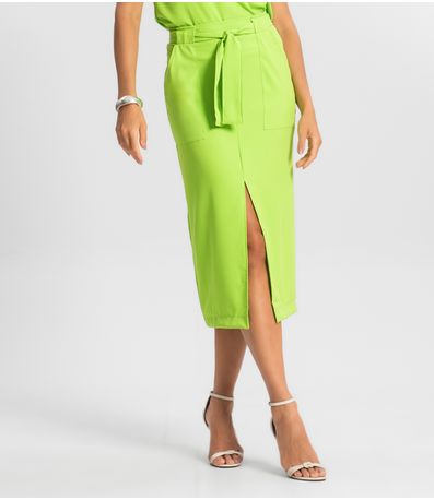 Saia Feminina Midi Endless Verde