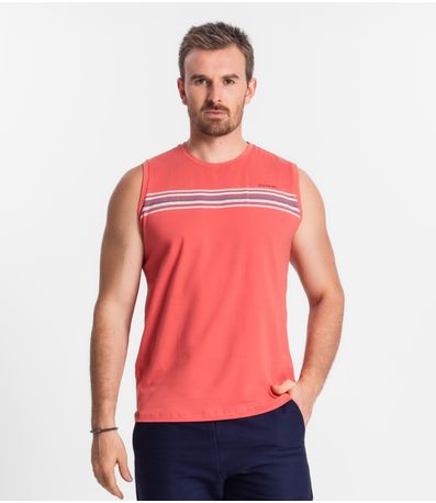 Regata De Cotton Masculina Diametro Laranja