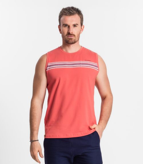 Regata De Cotton Masculina Diametro Laranja