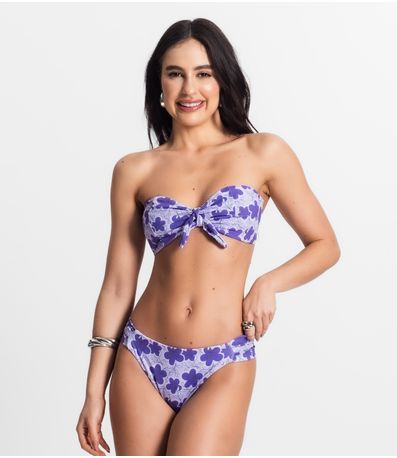 Conjunto Biquíni Estampado 2 em 1 Bela Gaia Roxo