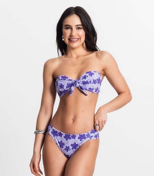 Conjunto Biquíni Estampado 2 em 1 Bela Gaia Roxo