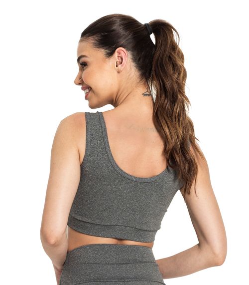 Top Feminino FTK Fitness Cinza