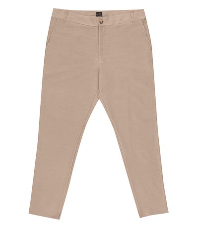 Calça Masculina Plus Size Moletinho Diametro Marrom