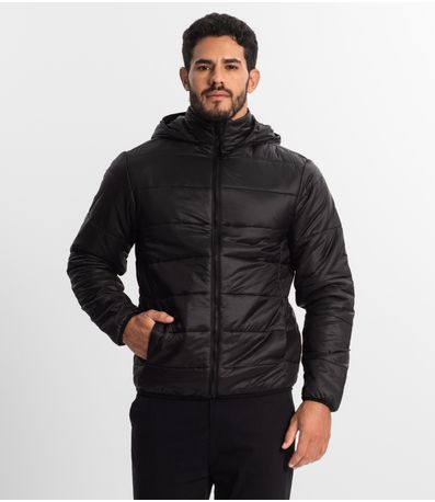 Jaqueta Com Capuz Masculina Diametro Preto