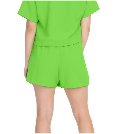 Shorts Saia Juvenil Em Crepe Light Minty Verde