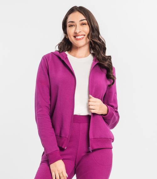 Jaqueta Feminina Com Capuz Endless Roxo
