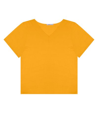 Blusa Feminina Plus Size Secret Glam Amarelo