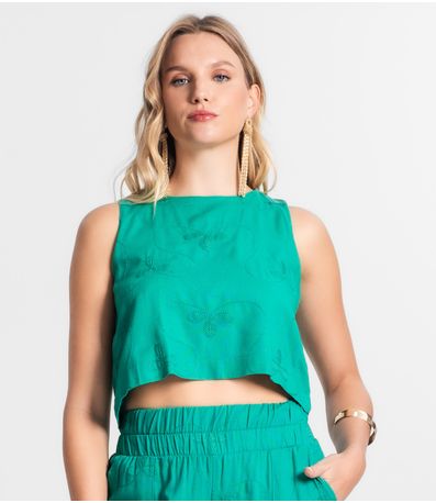 Regata De Linho Feminina Endless Verde