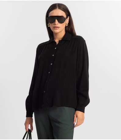 Camisa Feminina Manga Longa Endless Preto