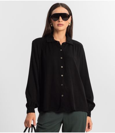 Camisa Feminina Manga Longa Endless Preto