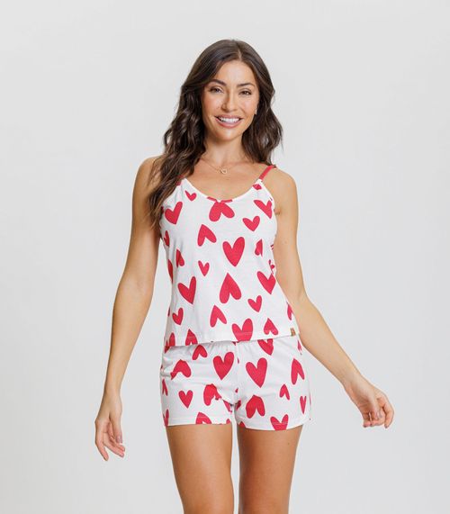 Pijama Feminino De Alcinha Mensageiro Dos Sonhos Branco