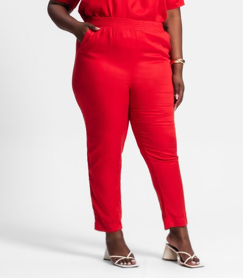 Calça Plus Size Feminina Secret Glam Vermelho