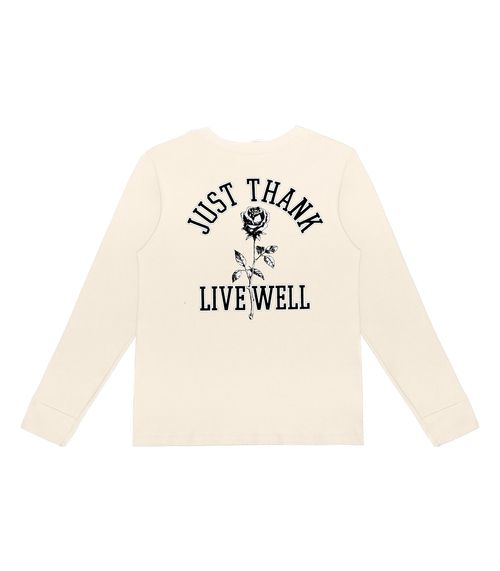 Camiseta Manga Longa Juvenil Em Meia Malha Minty Bege