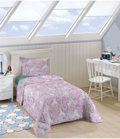 Jogo de Cama Infantil 2 Peças Estampado Lepper Rosa