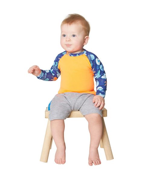 Camiseta Infantil Menino Com Proteção UV Viston Laranja