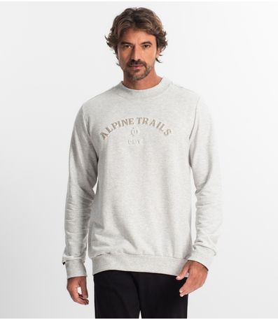 Blusão Masculino Em Moletom Diametro Cinza