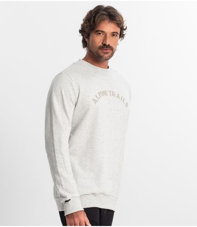 Blusão Masculino Em Moletom Diametro Cinza