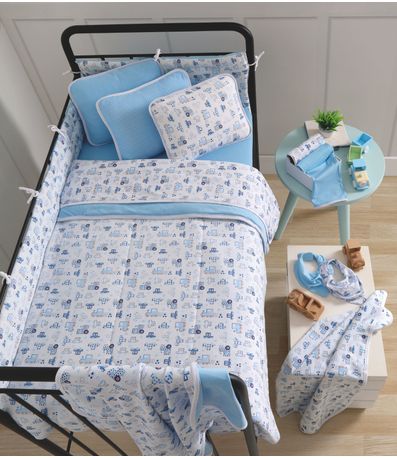 Edredom Bebê Estampado Vivaldi Azul
