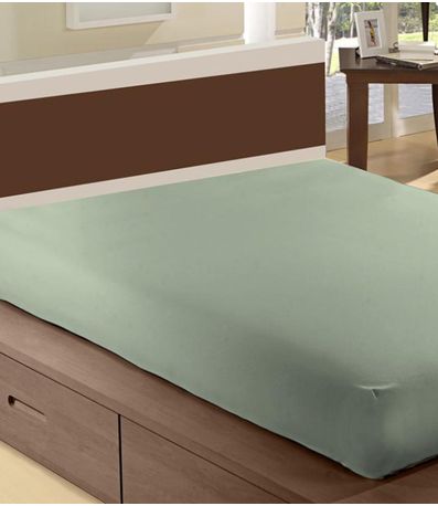 Lençol Avulso Queen Microfibra Com Elástico Camesa Verde