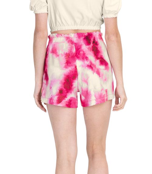 Shorts Juvenil Feminino Em Ribana Canelada Minty Rosa