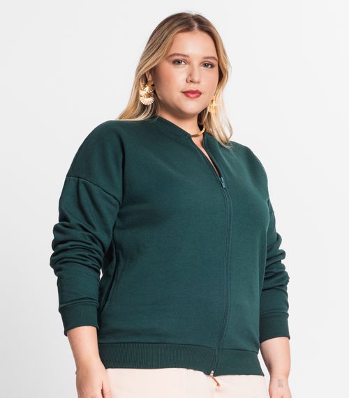 Jaqueta Feminina Plus Size Secret Glam Verde
