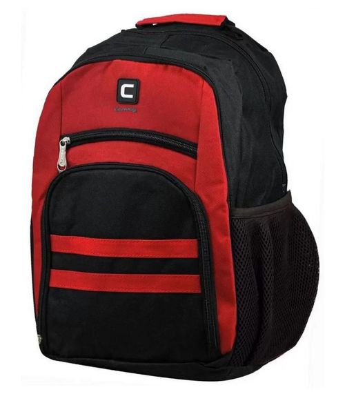 Mochila Com Bolso Frontal Yins Vermelho