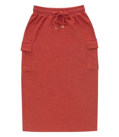 Saia Feminina Midi Endless Marrom