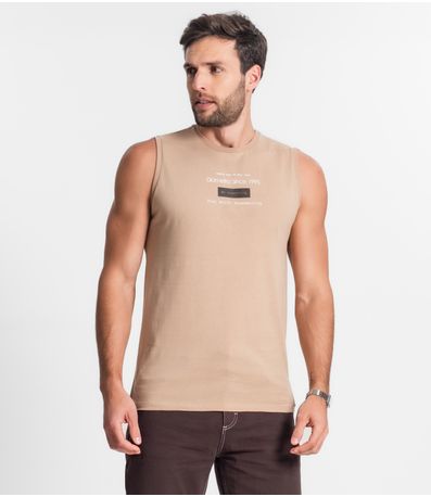 Regata De Meia Malha Masculina Diametro Marrom
