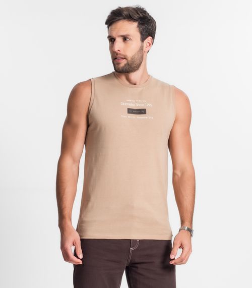 Regata De Meia Malha Masculina Diametro Marrom
