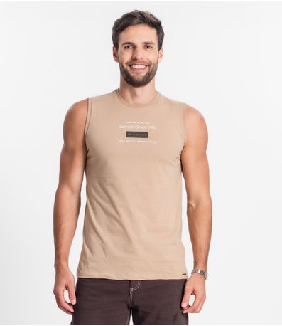 Regata De Meia Malha Masculina Diametro Marrom