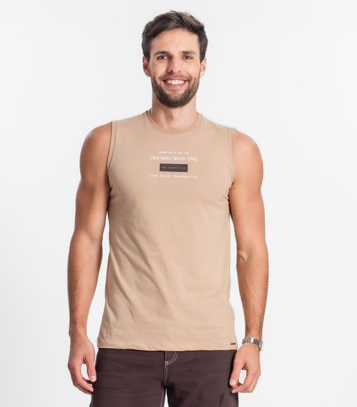 Regata De Meia Malha Masculina Diametro Marrom